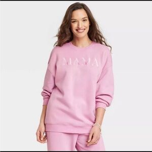 MAMA Pink Crewneck